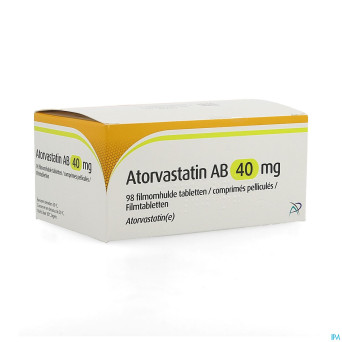 Atorvastatin ab 40mg comp pell 98 pvc/pe/pvdc/alu