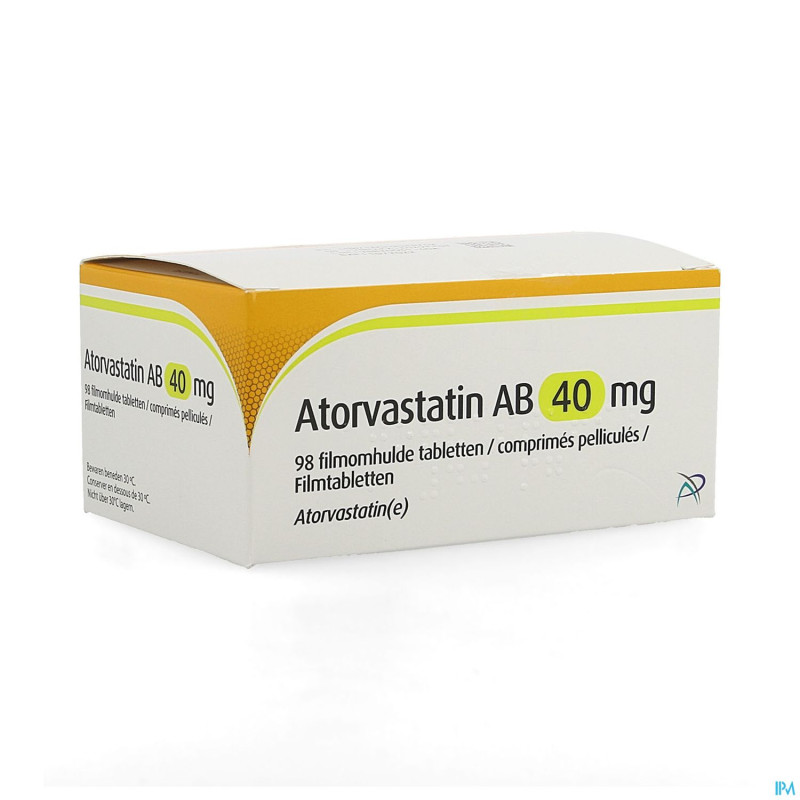 Atorvastatin ab 40mg comp pell 98 pvc/pe/pvdc/alu