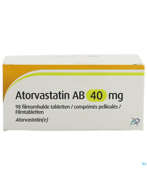 Atorvastatin ab 40mg comp pell 98 pvc/pe/pvdc/alu