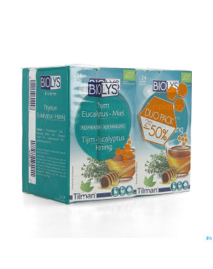 Biolys thym-eucalyptus-miel bio duo sach 2x24