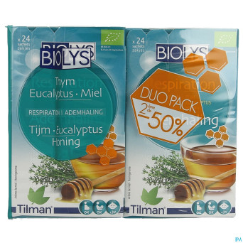 Biolys thym-eucalyptus-miel bio duo sach 2x24