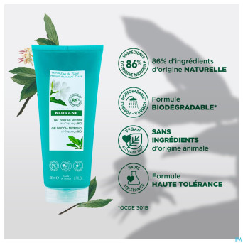 Klorane corps douche gel eau tiare 200ml nf