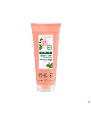 Klorane corps douche cr lait rose 200ml nf