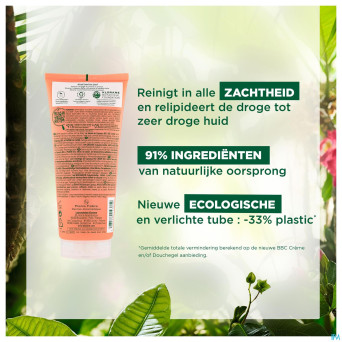 Klorane corps douche cr lait rose 200ml nf