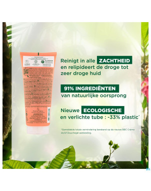 Klorane corps douche cr lait rose 200ml nf