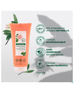 Klorane corps douche cr lait rose 200ml nf