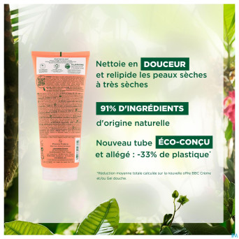 Klorane corps douche cr lait rose 200ml nf