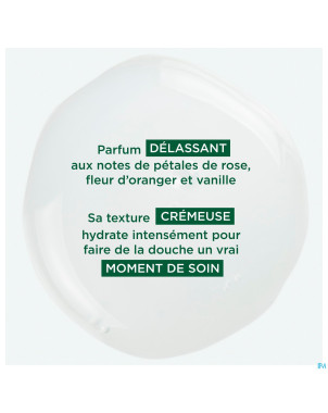 Klorane corps douche cr lait rose 200ml nf