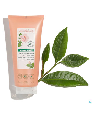 Klorane corps douche cr lait rose 200ml nf