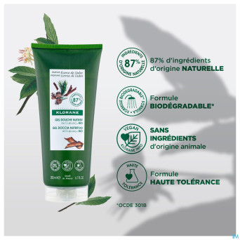 Klorane corps douche gel ecorce cedre 200ml