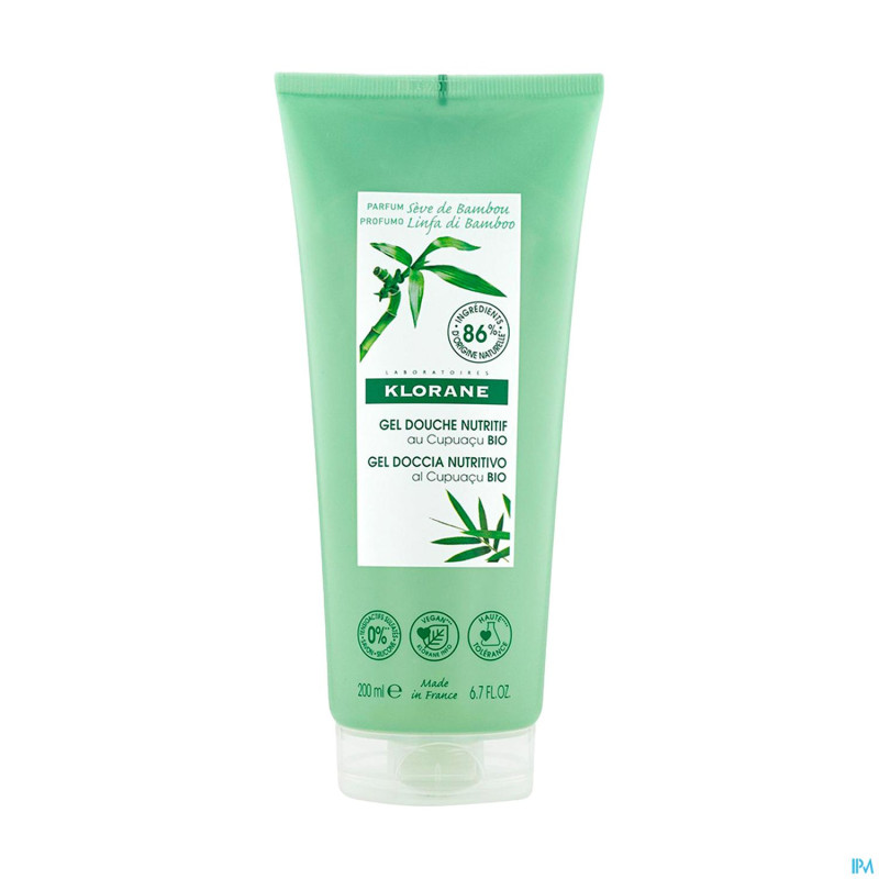 Klorane corps douche gel seve bambou 200ml nf