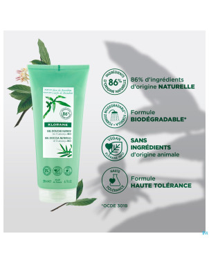 Klorane corps douche gel seve bambou 200ml nf