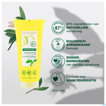Klorane corps douche gel zeste agrumes 200ml nf