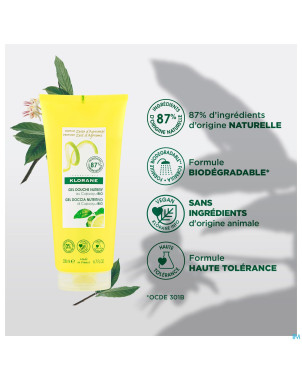 Klorane corps douche gel zeste agrumes 200ml nf