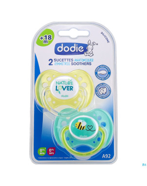 Dodie sucette anatomique +18m vert duo 2    a92