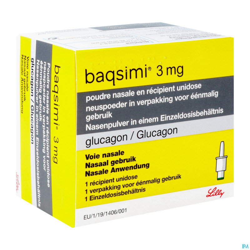 Baqsimi 3mg pdr nasale recipient unidose  1