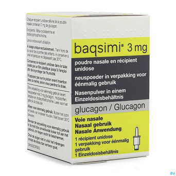 Baqsimi 3mg pdr nasale recipient unidose  1