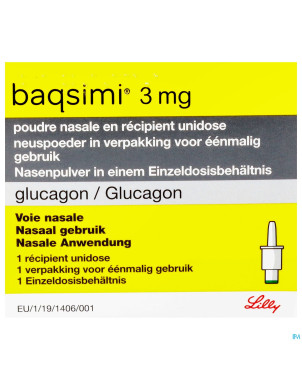 Baqsimi 3mg pdr nasale recipient unidose  1