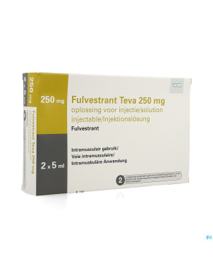 Fulvestrant teva 250mg ser.prer. 2x5ml 50mg/ml