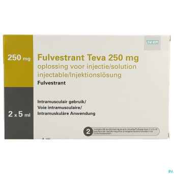 Fulvestrant teva 250mg ser.prer. 2x5ml 50mg/ml
