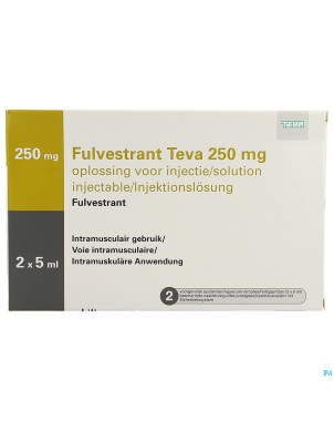 Fulvestrant teva 250mg ser.prer. 2x5ml 50mg/ml