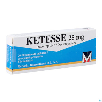 Ketesse 25mg comp pell 20