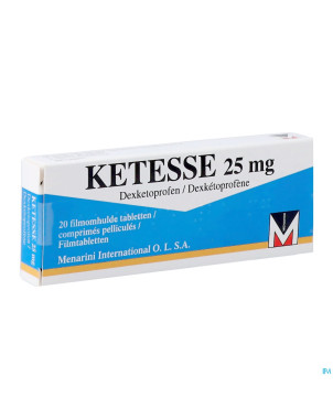 Ketesse 25mg comp pell 20