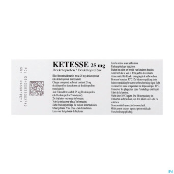 Ketesse 25mg comp pell 20