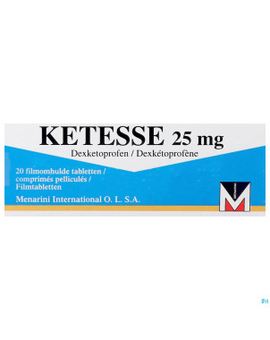 Ketesse 25mg comp pell 20
