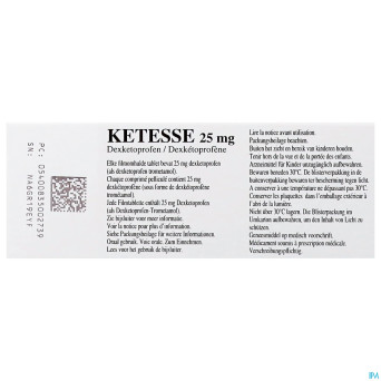 Ketesse 25mg comp pell 20