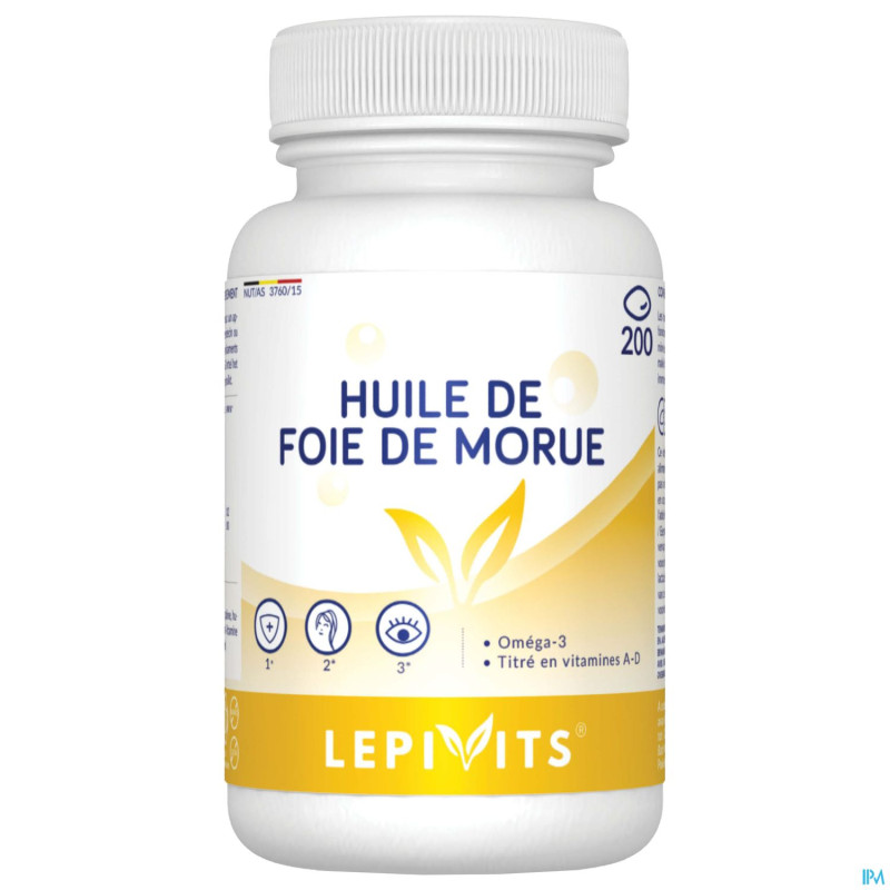 Huile foie de morue caps 200 lepivits