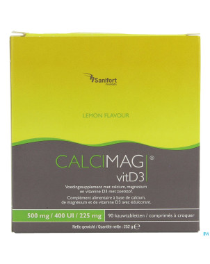 Calcimag ca 500mg/d3 400ui/mg 225mg lemon  comp 90