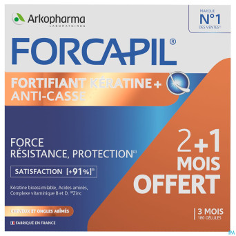 Forcapil keratine+ lot    caps 180