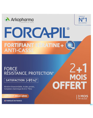 Forcapil keratine+ lot    caps 180