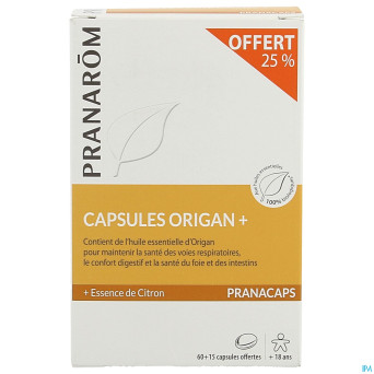 Pranacaps bio origan plus caps 75