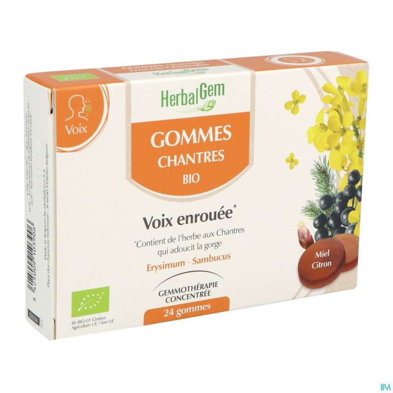 Herbalgem chantre bio    gommes 24