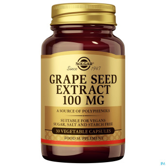 Solgar grape seed extract 100mg v-caps 30