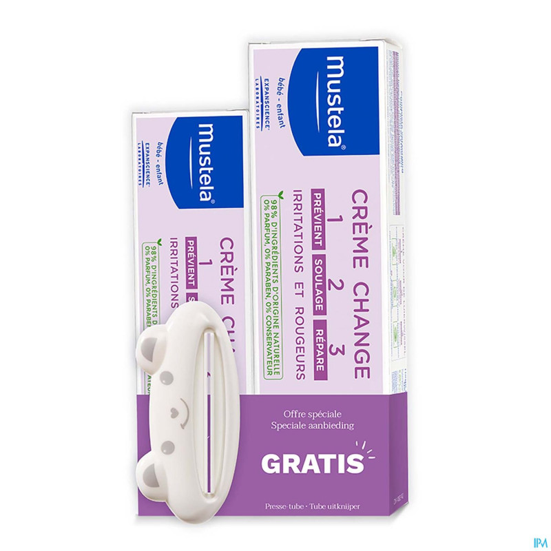 Mustela ch creme change 100ml+50ml+presse tb promo