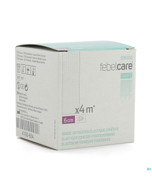 Febelcare haft bande fix. elastiq. cohesive 6cmx4m