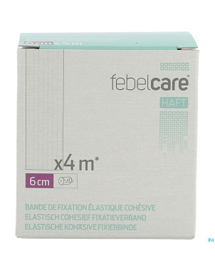 Febelcare haft bande fix. elastiq. cohesive 6cmx4m