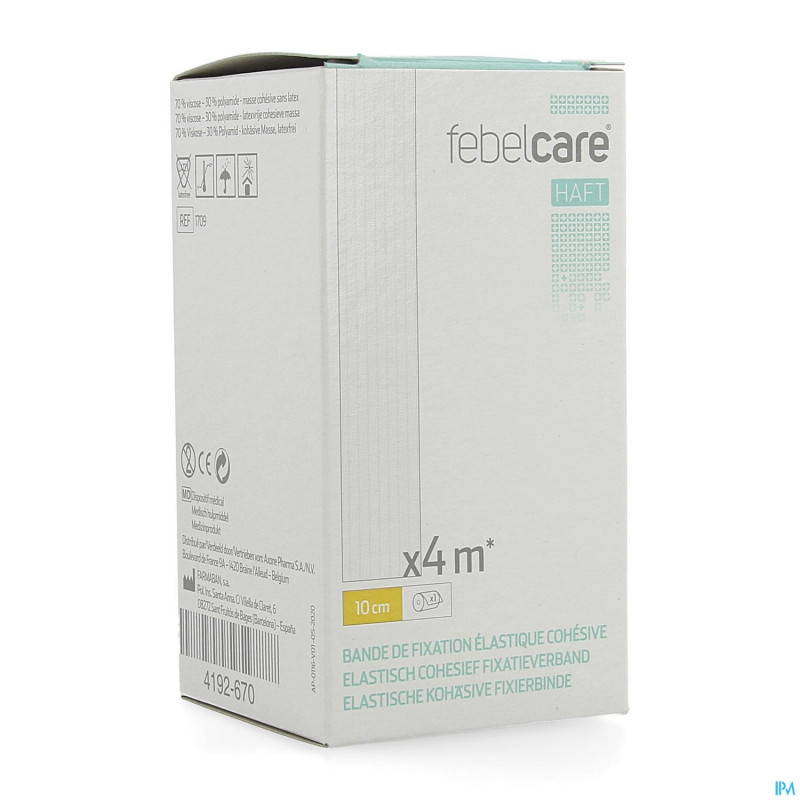 Febelcare haft bande fix.elastiq. cohesive 10cmx4m