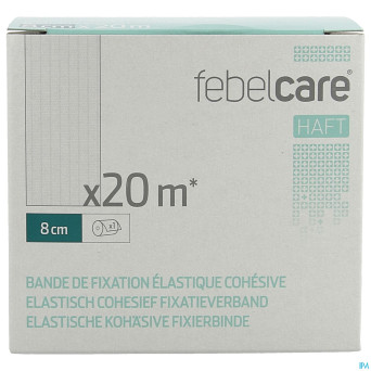 Febelcare haft bande fix.elastiq. cohesive 8cmx20m