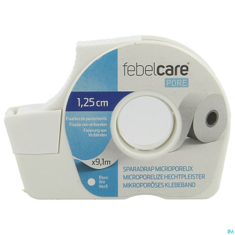 Febelcare pore sparadrap microporeux 12,5mmx9,14m