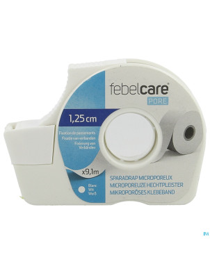 Febelcare pore sparadrap microporeux 12,5mmx9,14m
