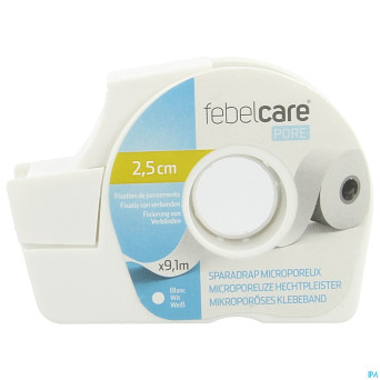 Febelcare pore sparadrap microporeux 25mmx9,14m