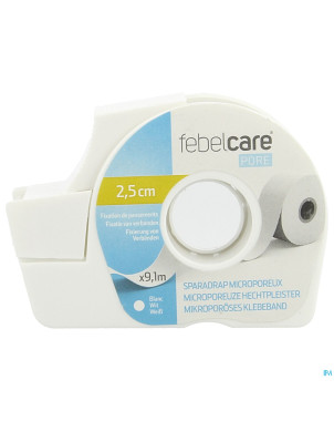 Febelcare pore sparadrap microporeux 25mmx9,14m