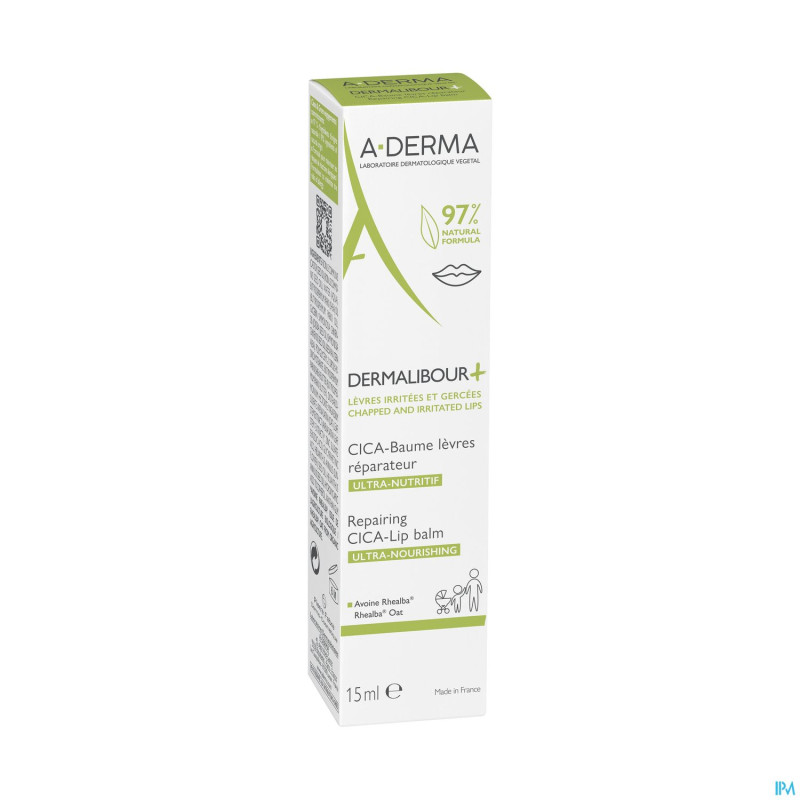 Aderma dermalibour+ cica baume levres 15ml