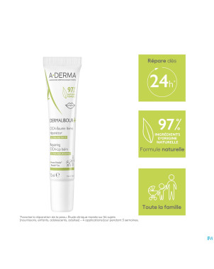 Aderma dermalibour+ cica baume levres 15ml