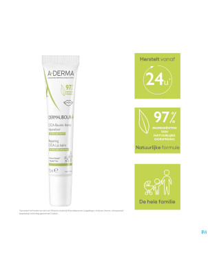 Aderma dermalibour+ cica baume levres 15ml