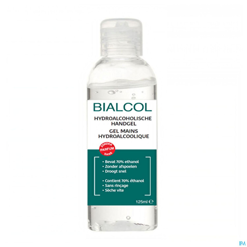 Bialcol gel mains hydroalcoolique fl plast 125ml